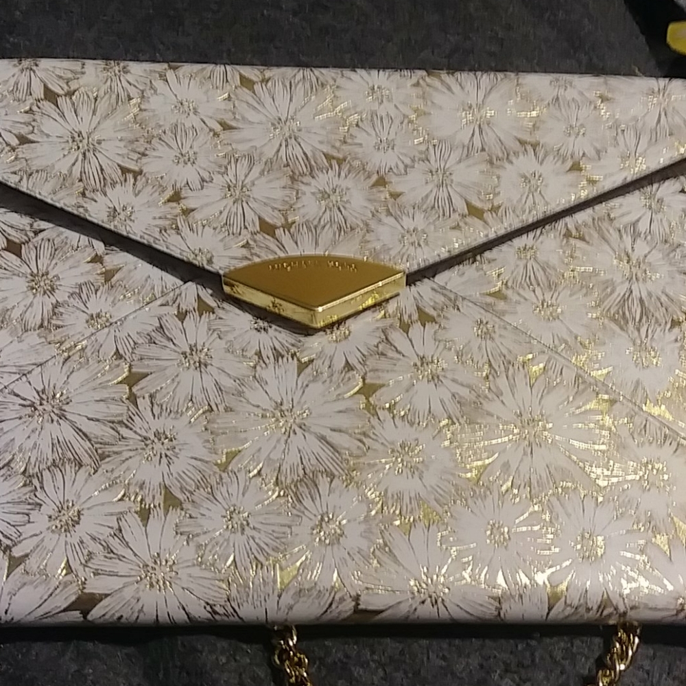 Michael Kors Gold Daisy envelope bag